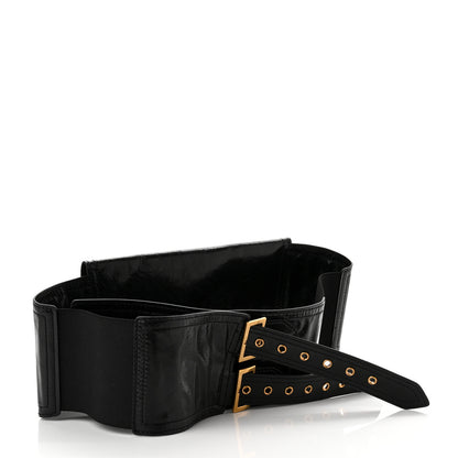 Christian Dior Crinkled Lambskin 135mm Saddle Belt Black 3 of 10
