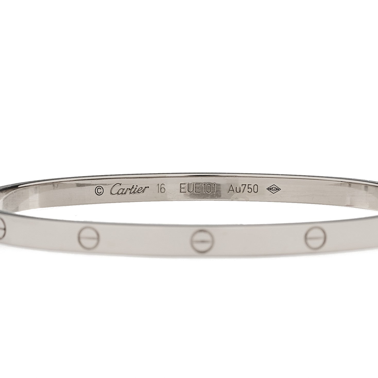 Cartier 18K White Gold Small LOVE Bracelet 16 3 of 7