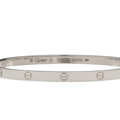 Cartier 18K White Gold Small LOVE Bracelet 16 3 of 7