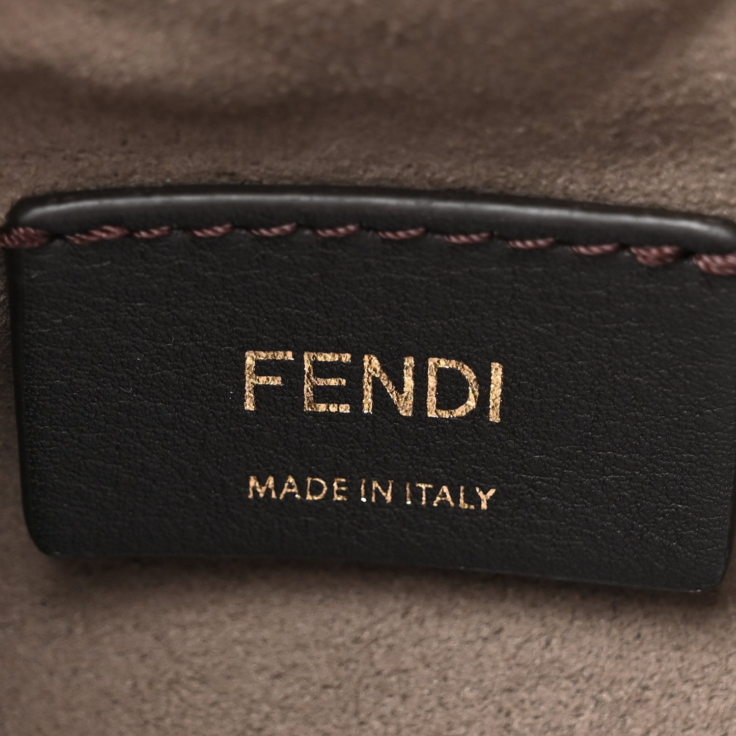 Suede Vitello King F is Fendi Micro FF Mini Mon Tresor Bucket Bag Sigaro Marrone Ebano