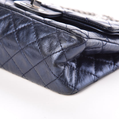 Chanel Metallic Aged Calfskin Quilted 2.55 Reissue 224 Flap Blue 10 of 11