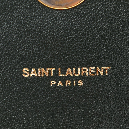 Saint Laurent Sheepskin Matelasse Chevron Monogram Medium College Bag Dark Green 6 of 13