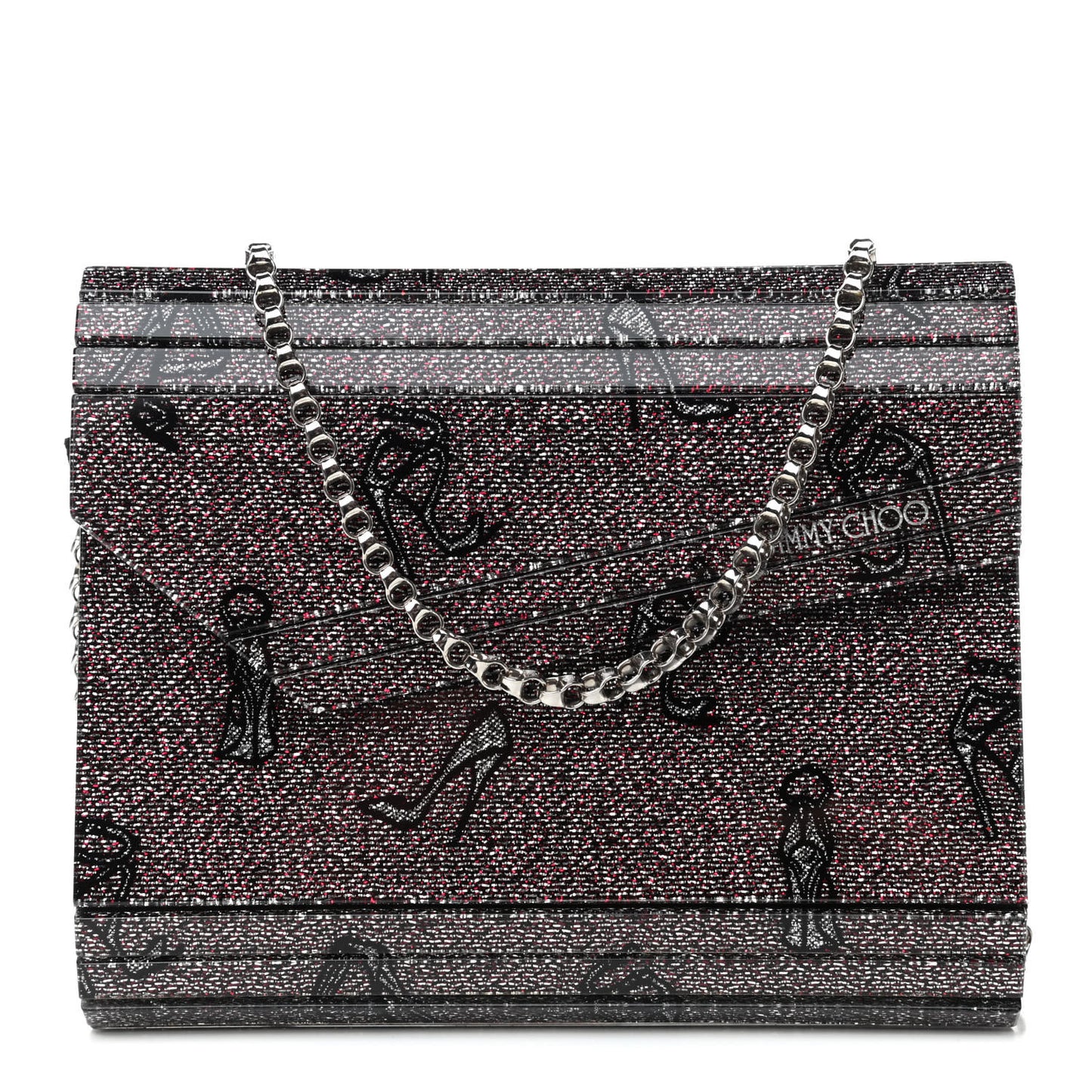 Acrylic Glitter Candy Stiletto Clutch Multicolor