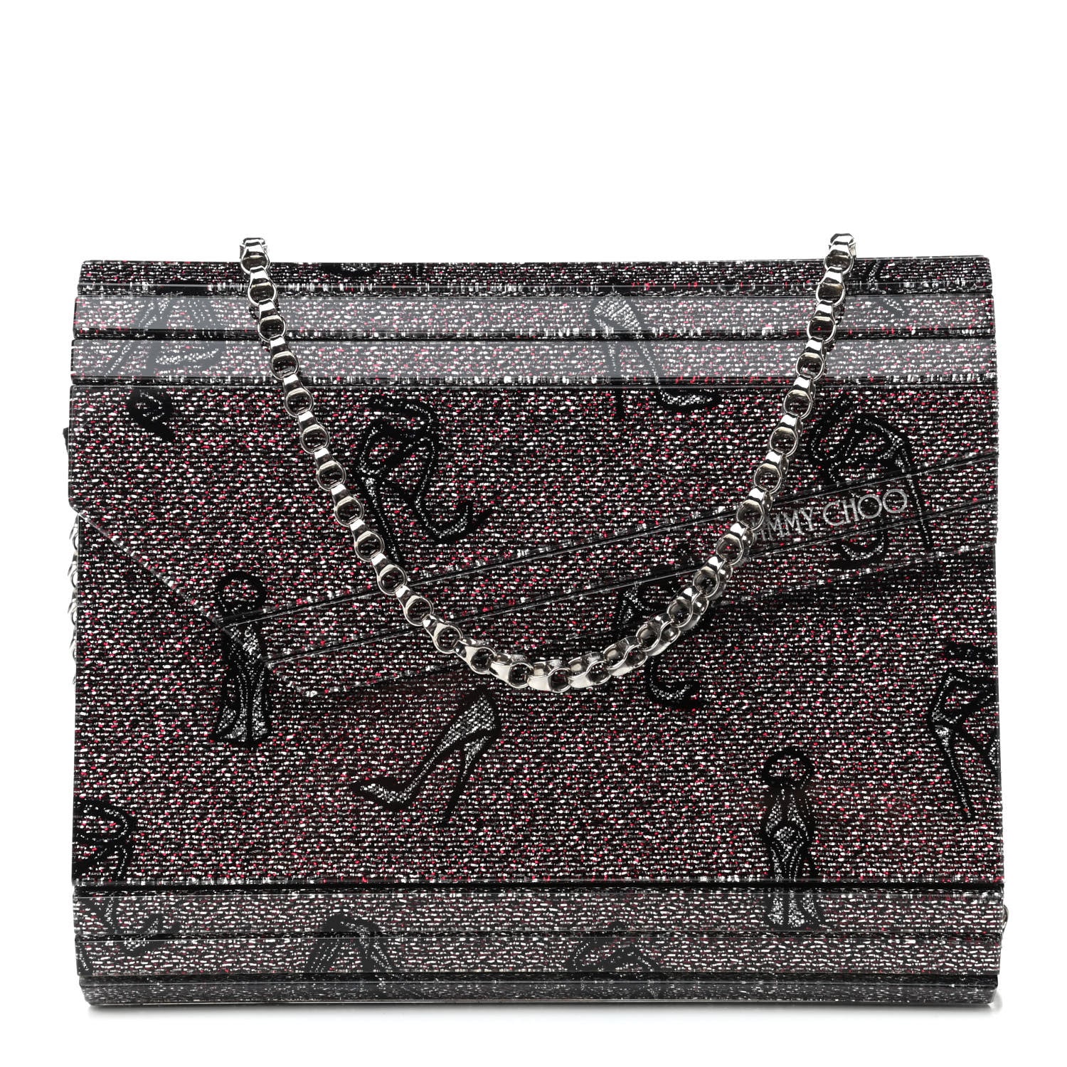 Jimmy Choo Acrylic Glitter Candy Stiletto Clutch Multicolor 1 of 4