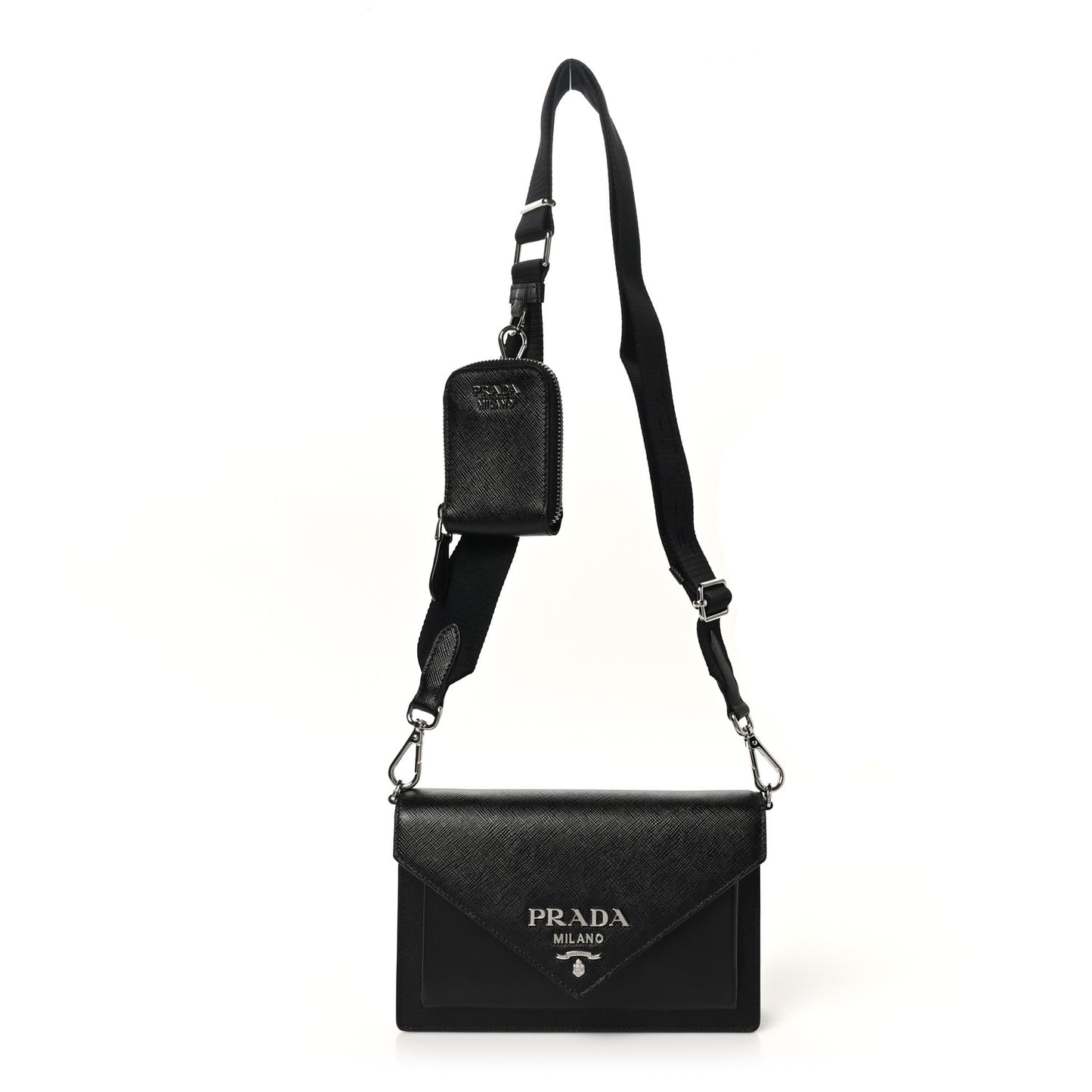 Saffiano City Calf Mini Envelope Bag Black Black
