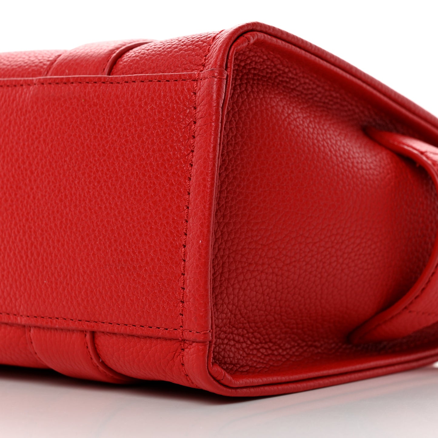 Grained Calfskin Small The Tote Bag Red