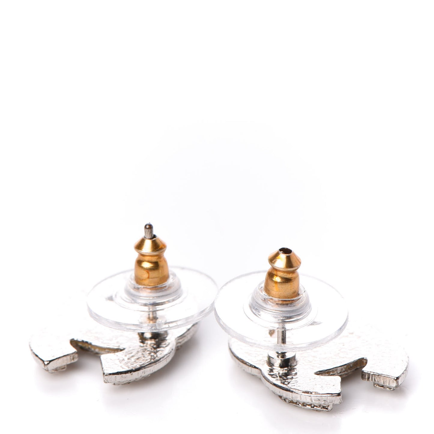 Crystal Timeless CC Earrings Light Gold