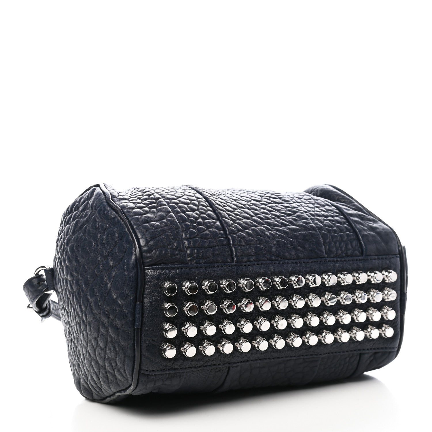 Alexander Wang Pebbled Lambskin Rockie Navy Silver Hardware 3 of 8