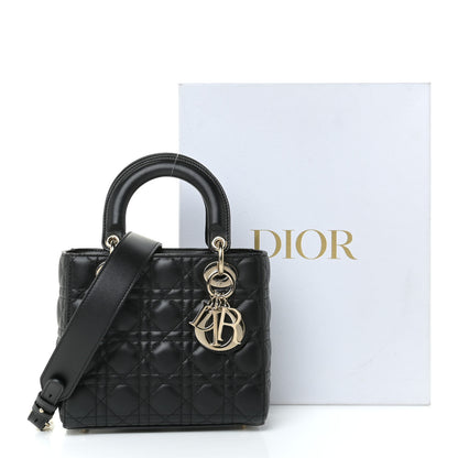Christian Dior Lambskin Cannage Small My ABCDior Lady Dior Black 13 of 13