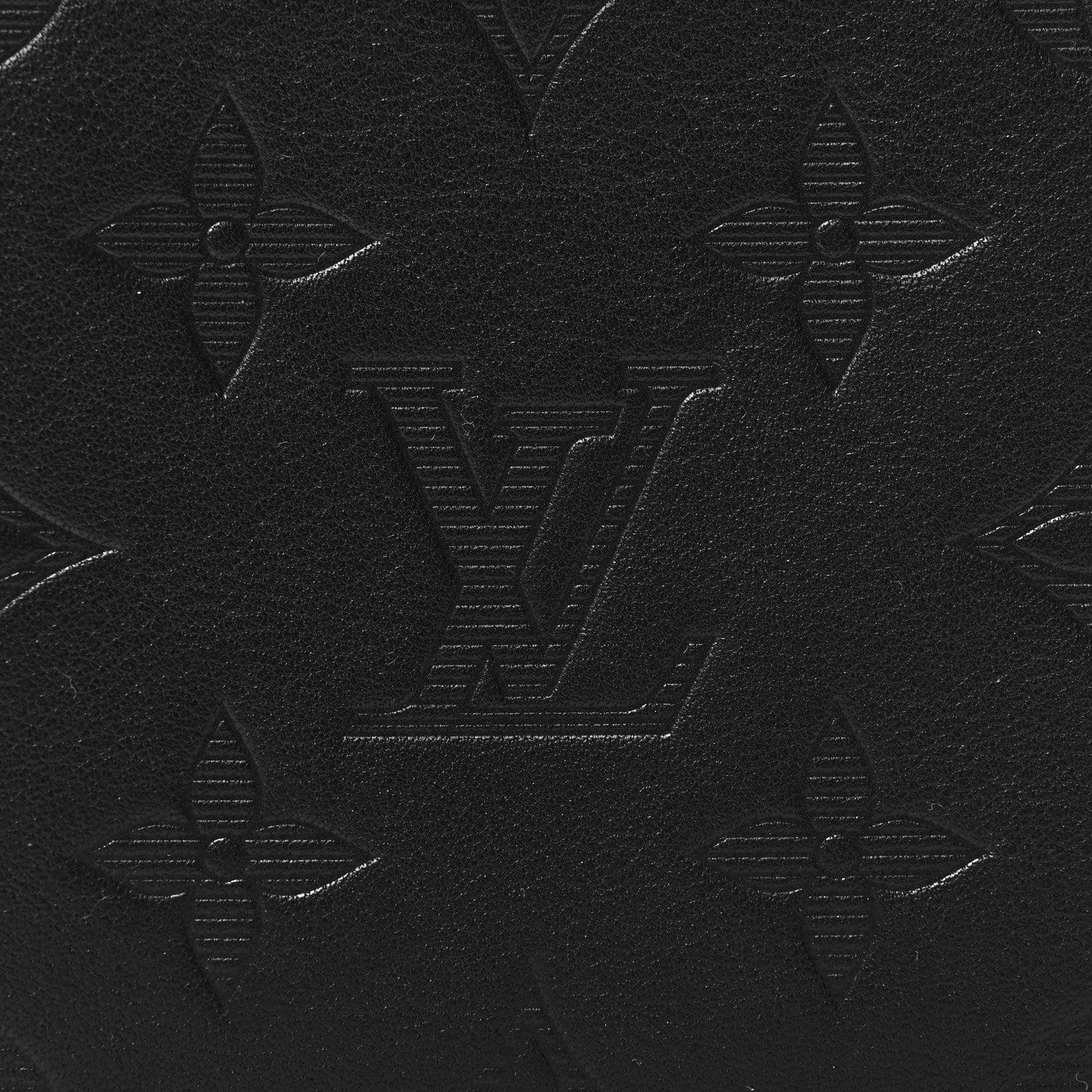 Louis Vuitton Calfskin Monogram Shadow Multiple Wallet Black 7 of 8