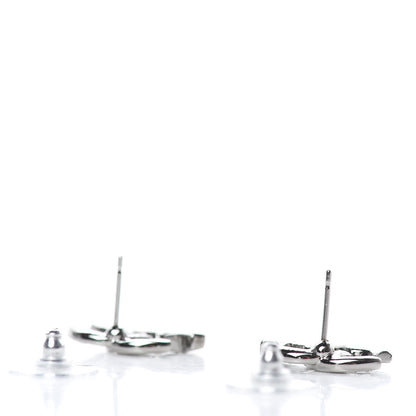 Chanel Crystal CC Starfall Earrings Silver 3 of 5