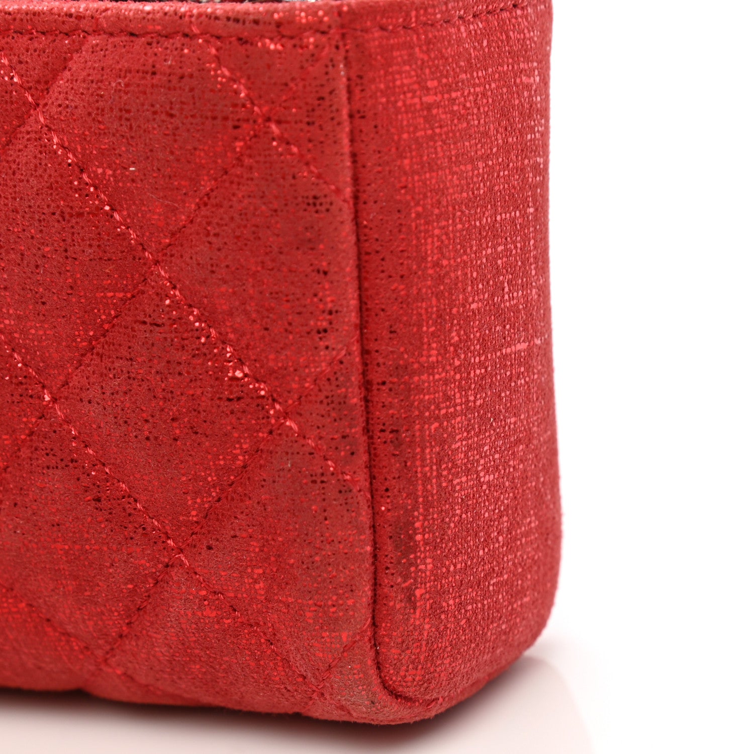 Chanel Glitter Calfskin Mini Phone Holder Clutch Red 10 of 10