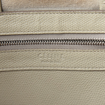 Celine Grained Calfskin Small Vertical Bi-Cabas Fluo Orange Taupe 6 of 23