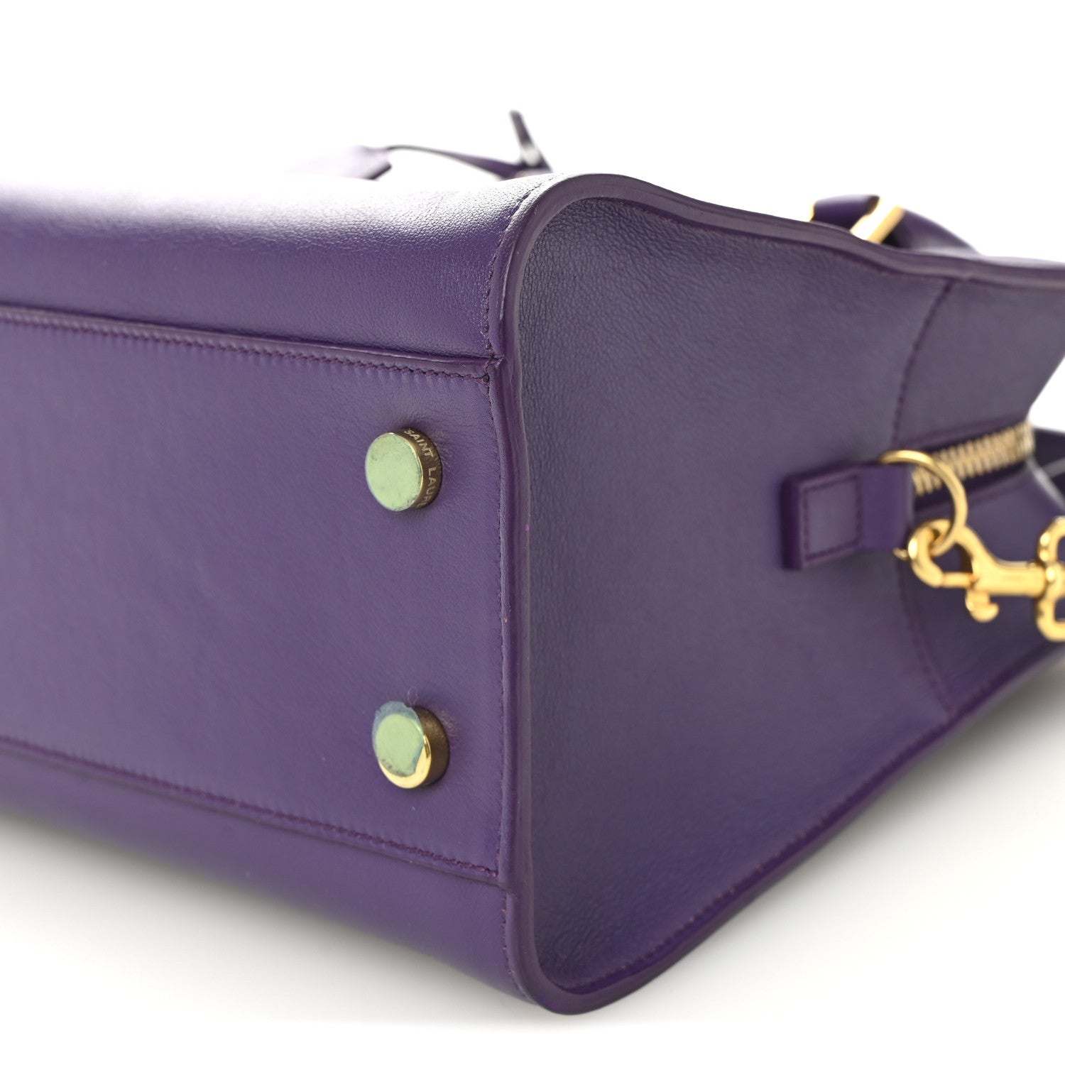 Saint Laurent Calfskin Monogram Baby Cabas Purple 1854845