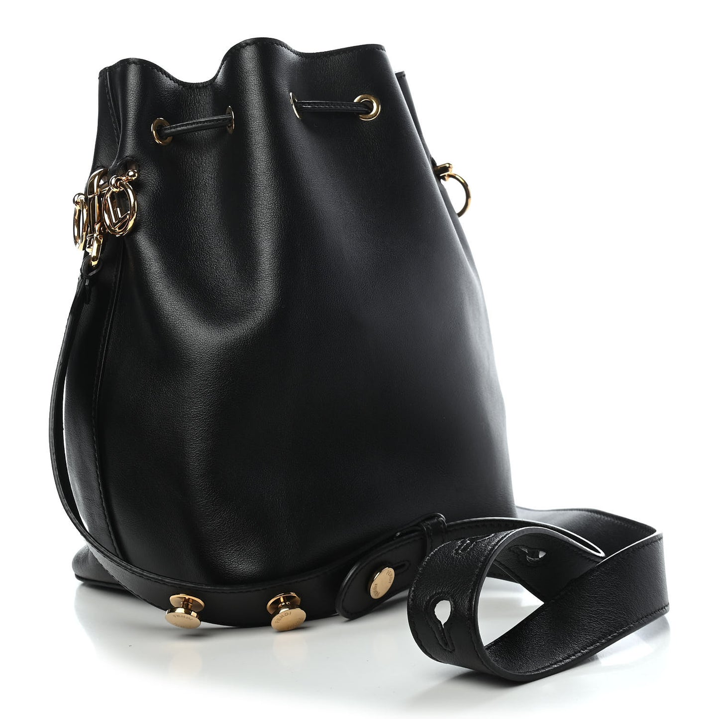 Vitello Grace Matte F is Fendi Grande Mon Tresor Bucket Bag Black