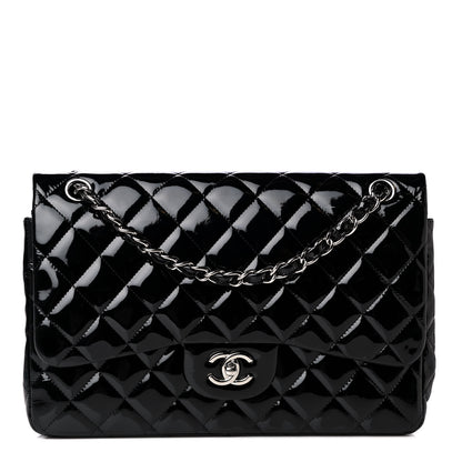 Chanel Patent Quilted Jumbo Double Flap Black 1 of 5