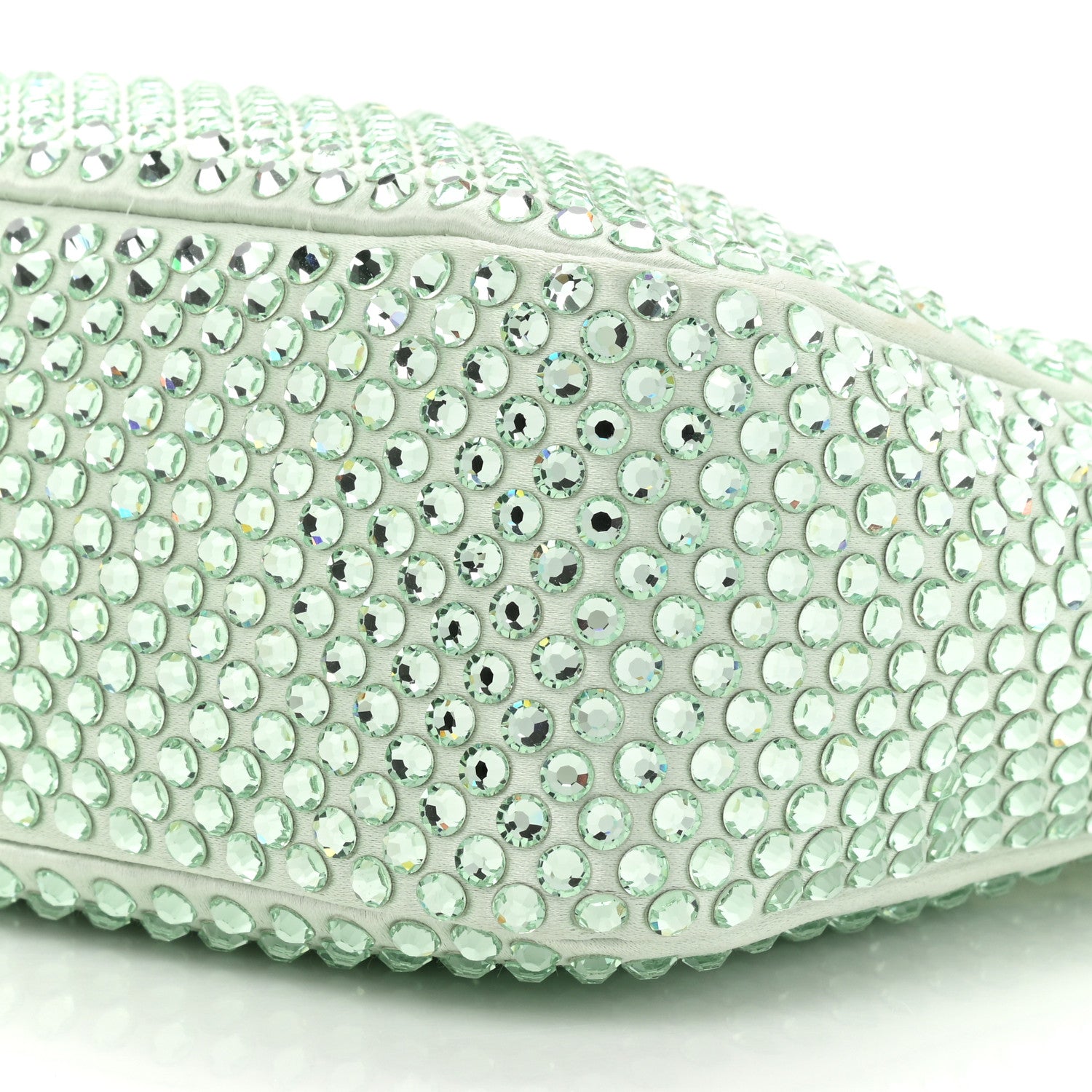 Prada Satin Crystal Mini Re-Edition 2000 Bag Acqua 7 of 8