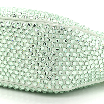 Prada Satin Crystal Mini Re-Edition 2000 Bag Acqua 7 of 8