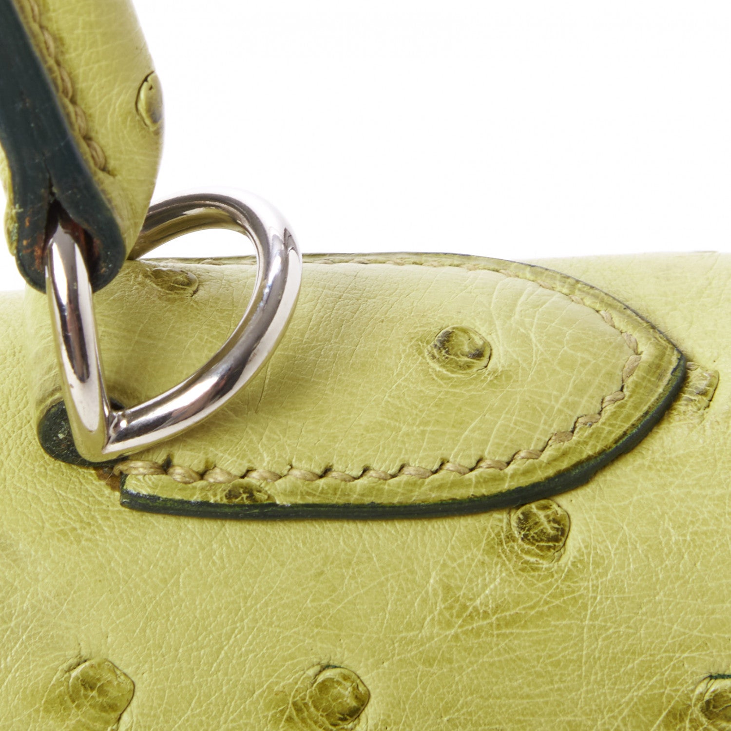 Hermes Ostrich Kelly Sellier 32 Vert Anis 11 of 34