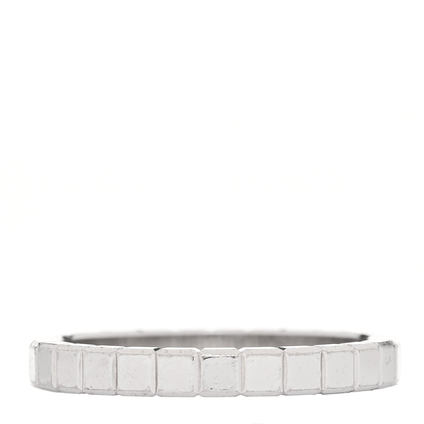 18K White Gold Ice Cube Band Ring 53 6.25