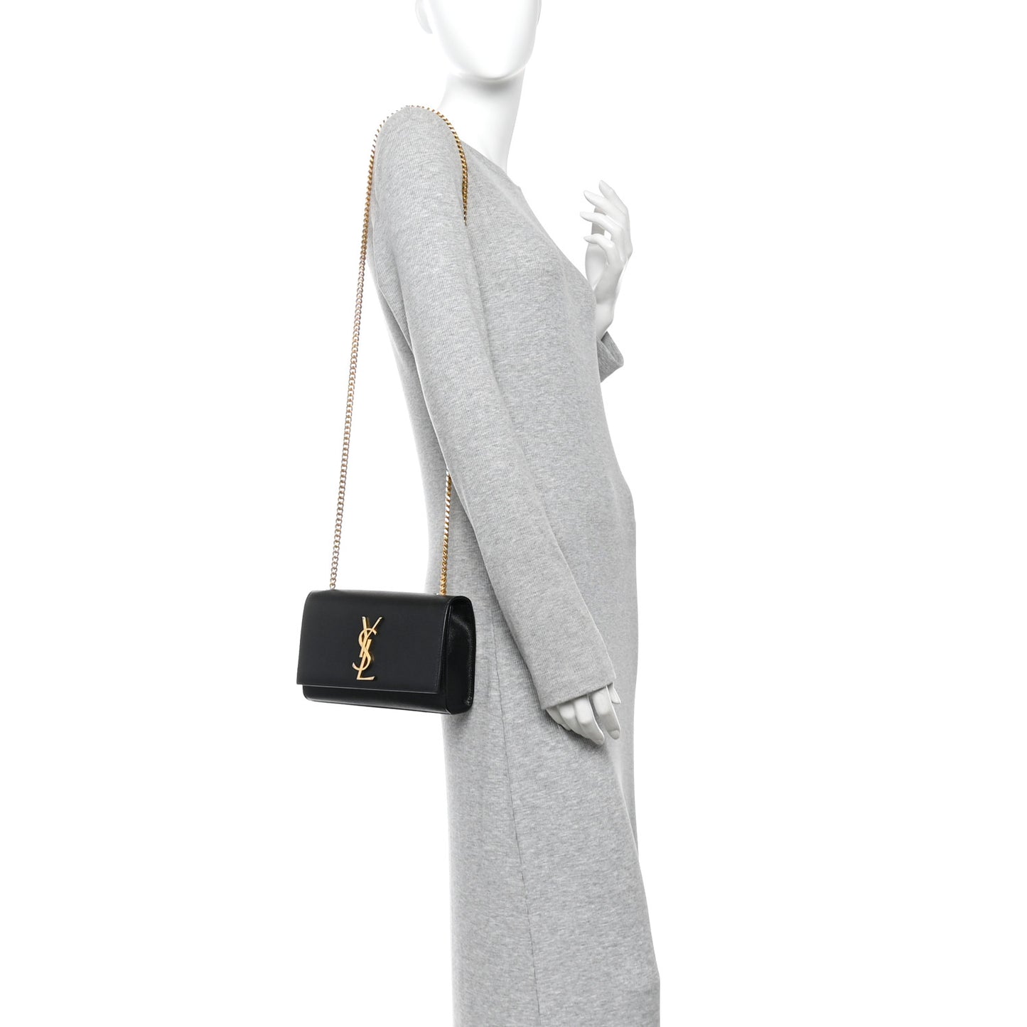 Grain De Poudre Small Monogram Kate Satchel Black