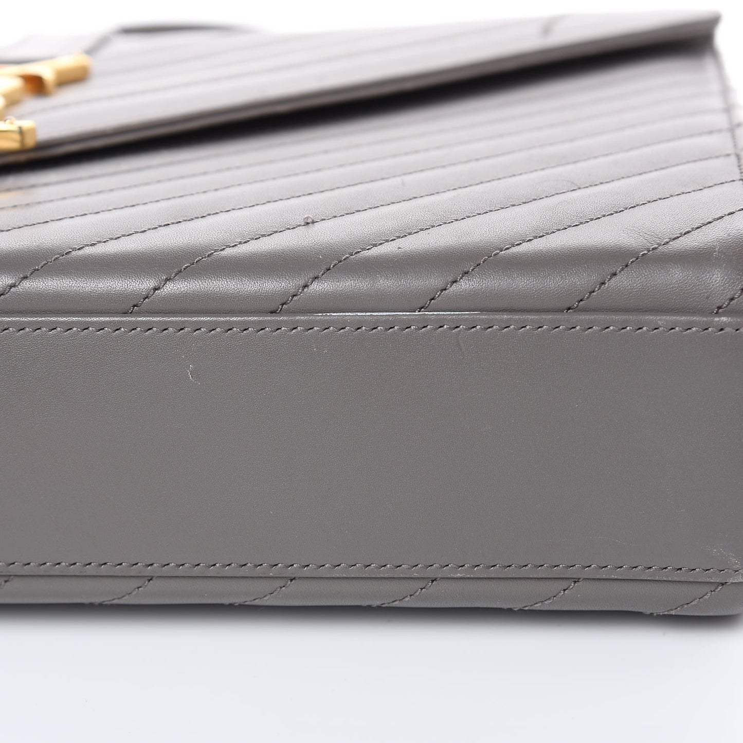 Smooth Calfskin Matelasse Large Monogram Satchel Fog