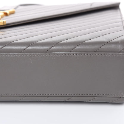 Saint Laurent Smooth Calfskin Matelasse Large Monogram Satchel Fog 10 of 15