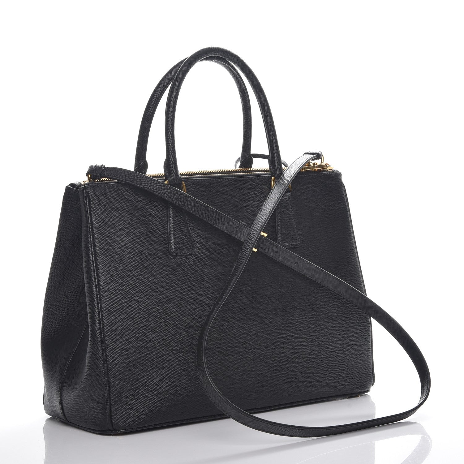 Prada Saffiano Medium Galleria Double Zip Tote Black 4 of 10