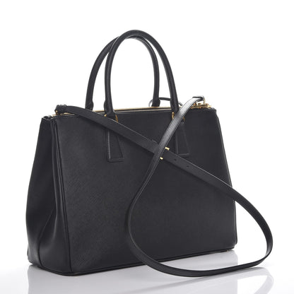 Prada Saffiano Medium Galleria Double Zip Tote Black 4 of 10