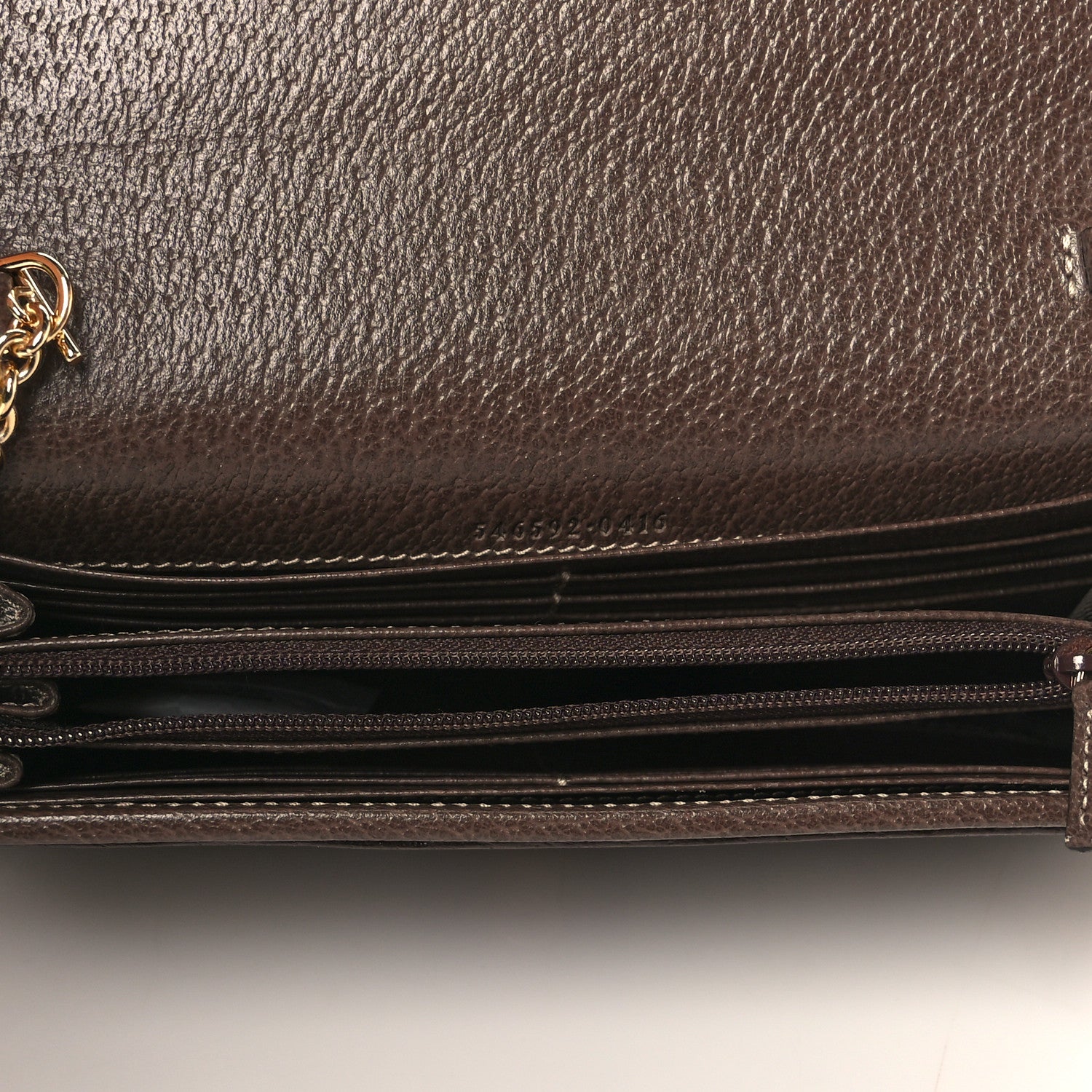 Gucci GG Supreme Monogram Web Ophidia Wallet On Chain Brown 5 of 11