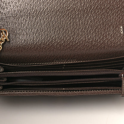 Gucci GG Supreme Monogram Web Ophidia Wallet On Chain Brown 5 of 11