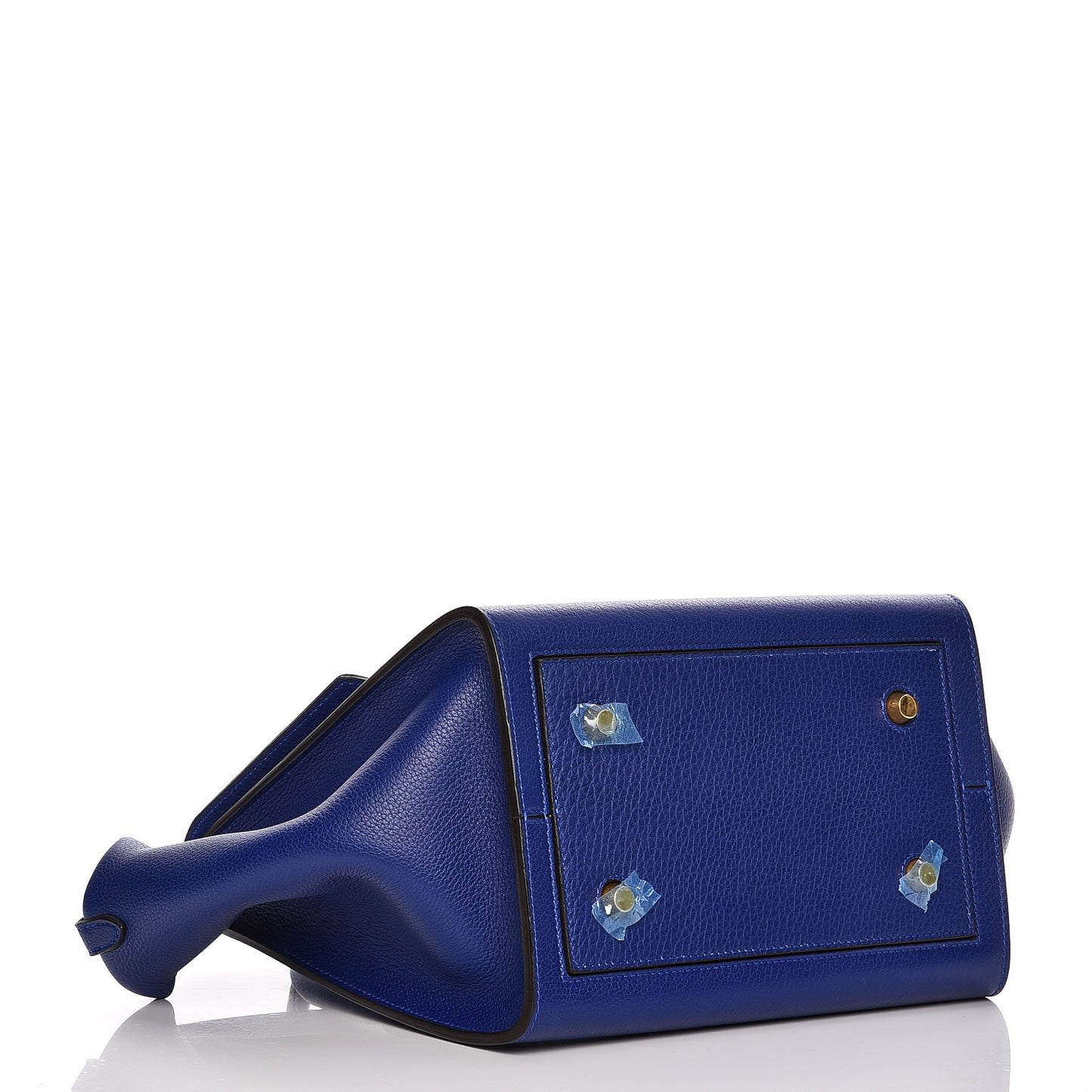 Crisped Calfskin Mini Tie Knot Tote Indigo
