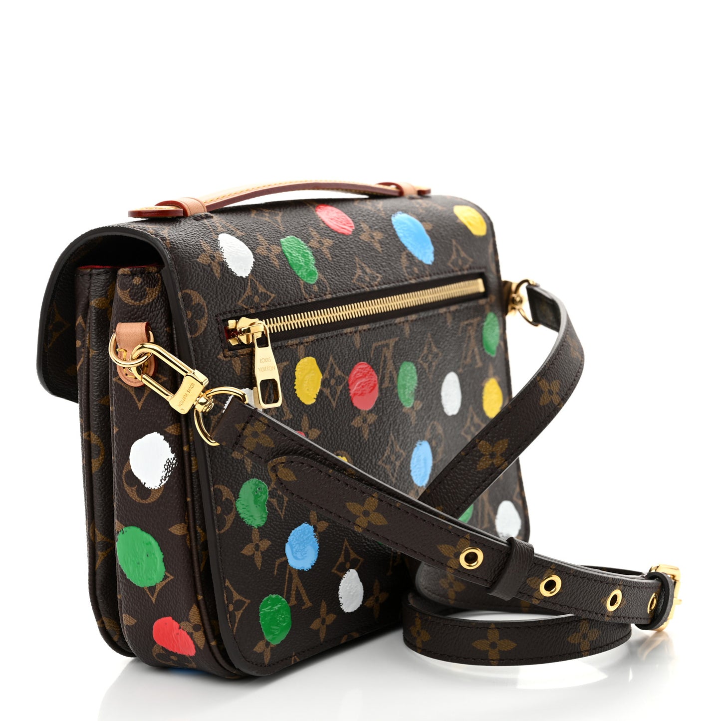 LV x YK Monogram Painted Dots Pochette Metis