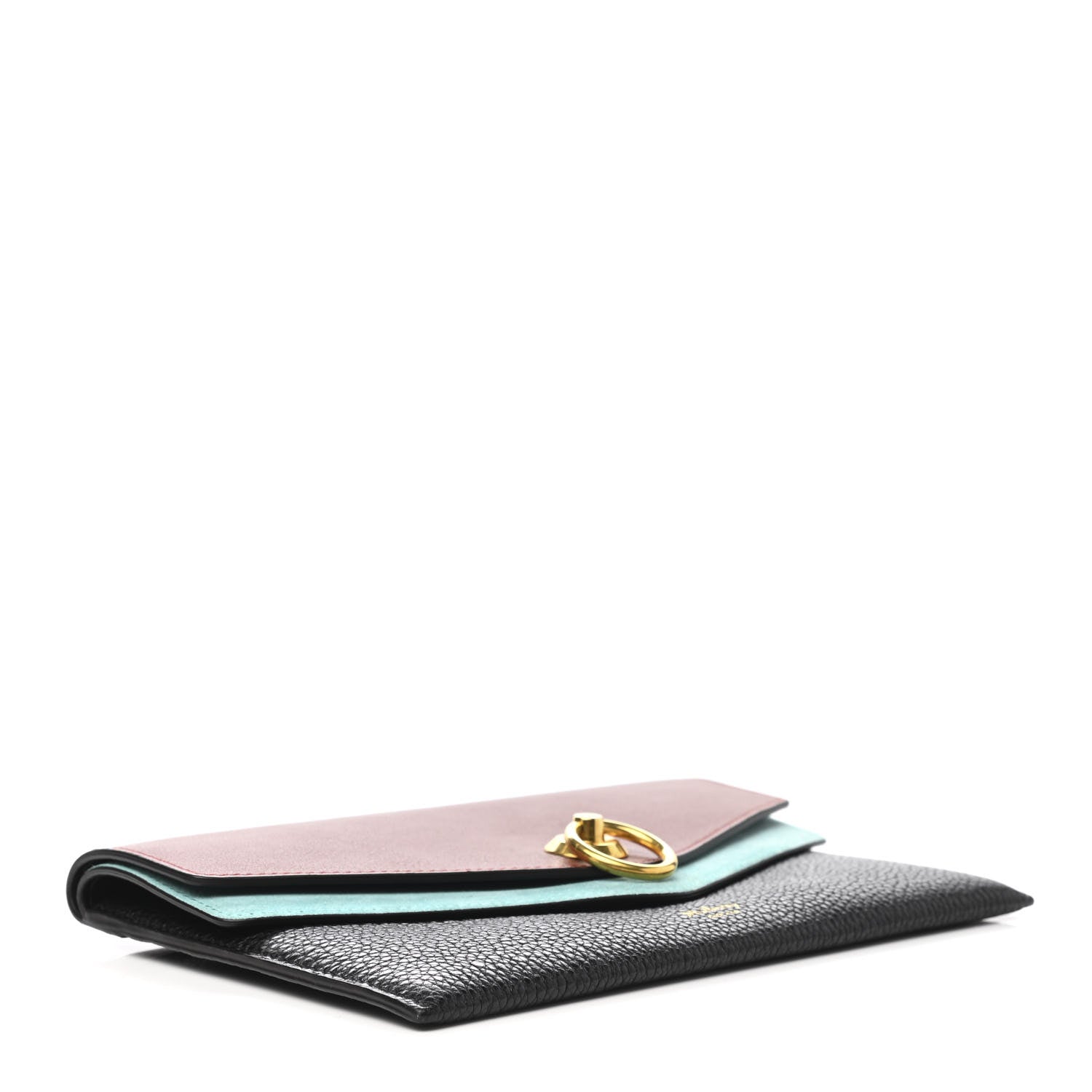 Mulberry Small Classic Grain Suede Harlow Clutch Wallet Black Multicolor 4 of 7