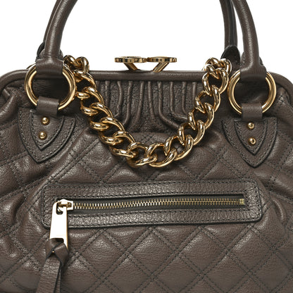 Marc Jacobs Calfskin Quilted Stam Brown 13 of 17