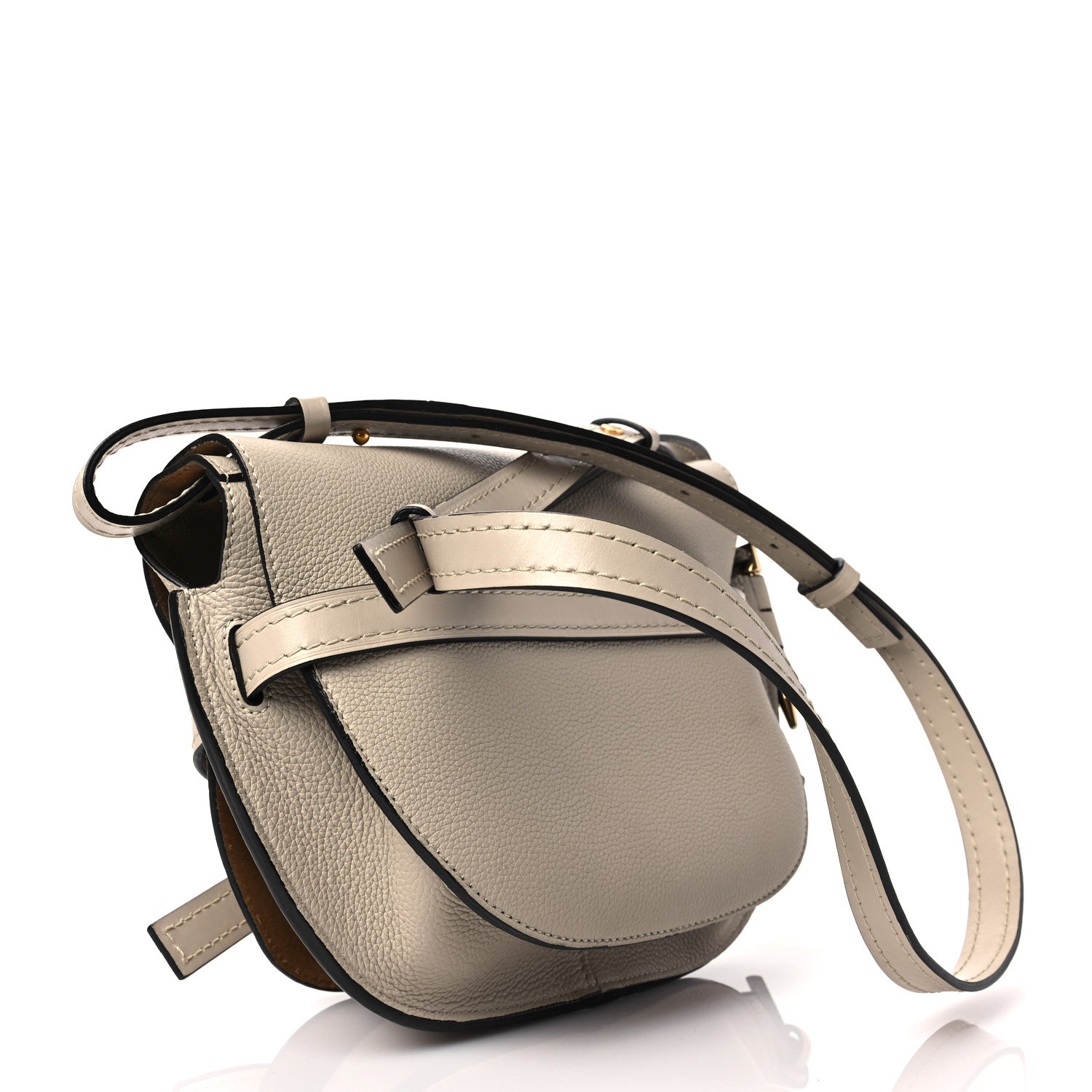 Loewe Grained Calfskin Small Gate Crossbody Bag Light Oat 3 of 6