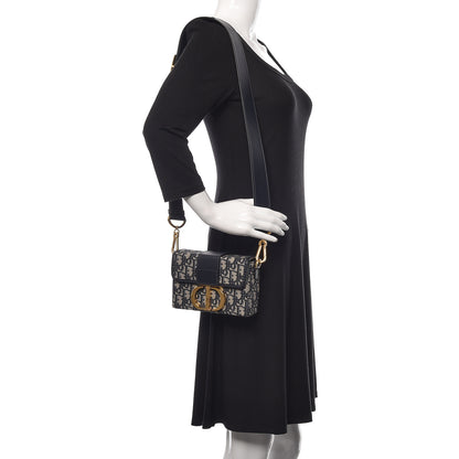 Christian Dior Oblique 30 Montaigne Box Bag Blue 2 of 10