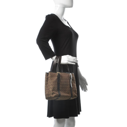 Fendi Zucchino Small Tote Brown 2 of 11
