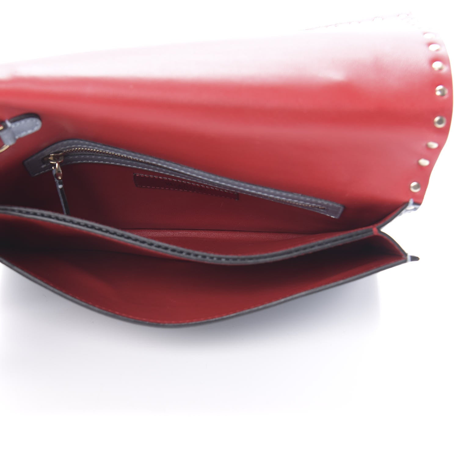 Valentino Garavani Nappa Rockstud Wristlet Clutch Grey 5 of 12