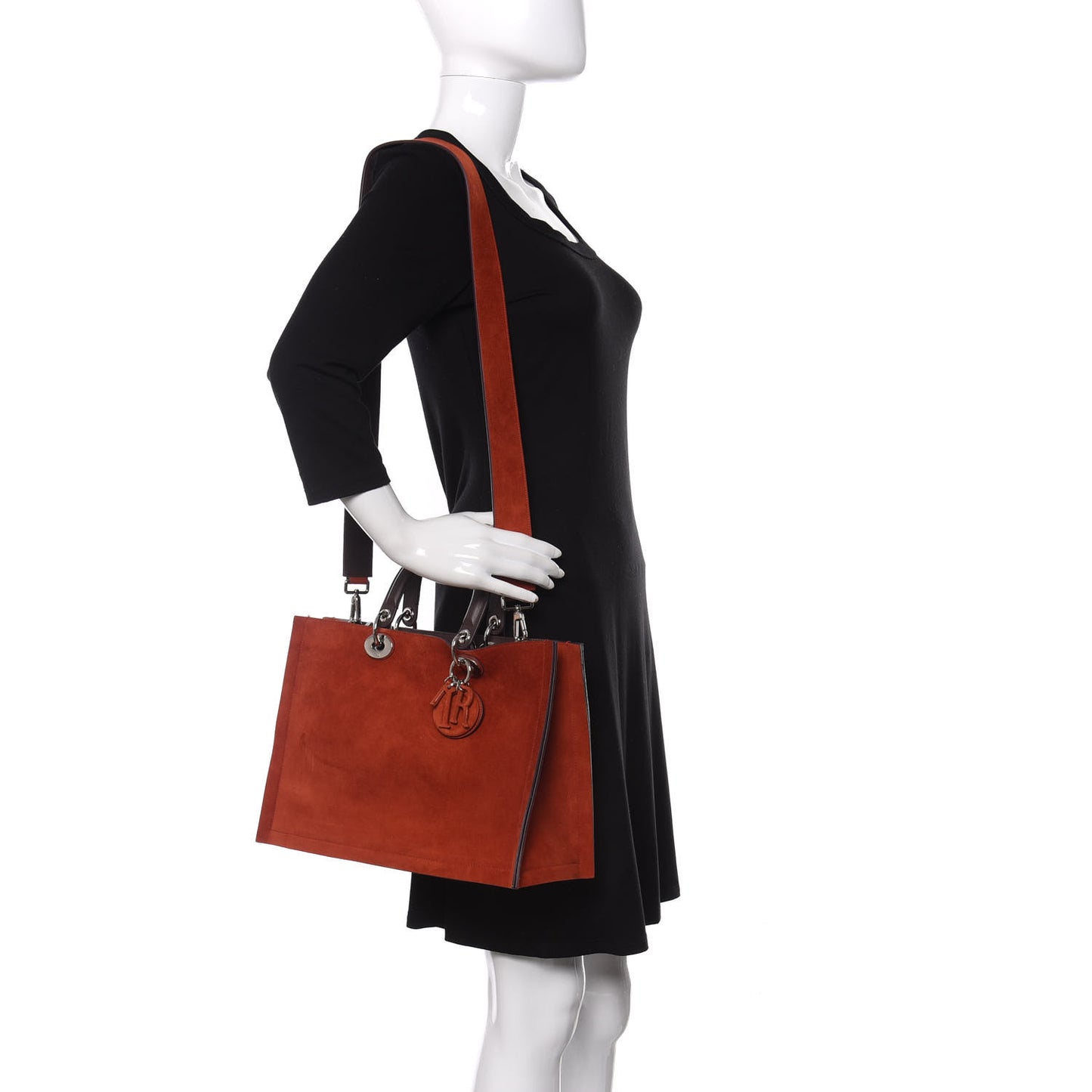 Suede Medium Diorissimo Tote True Red Burgundy