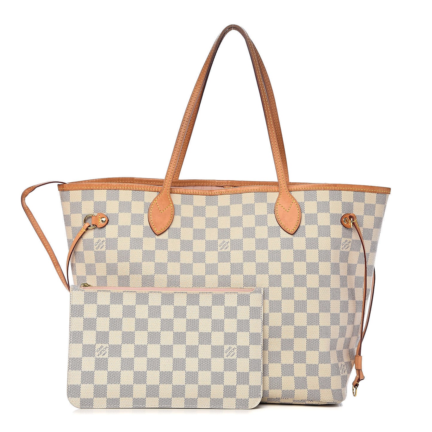 Damier Azur Neo Neverfull MM Rose Ballerine