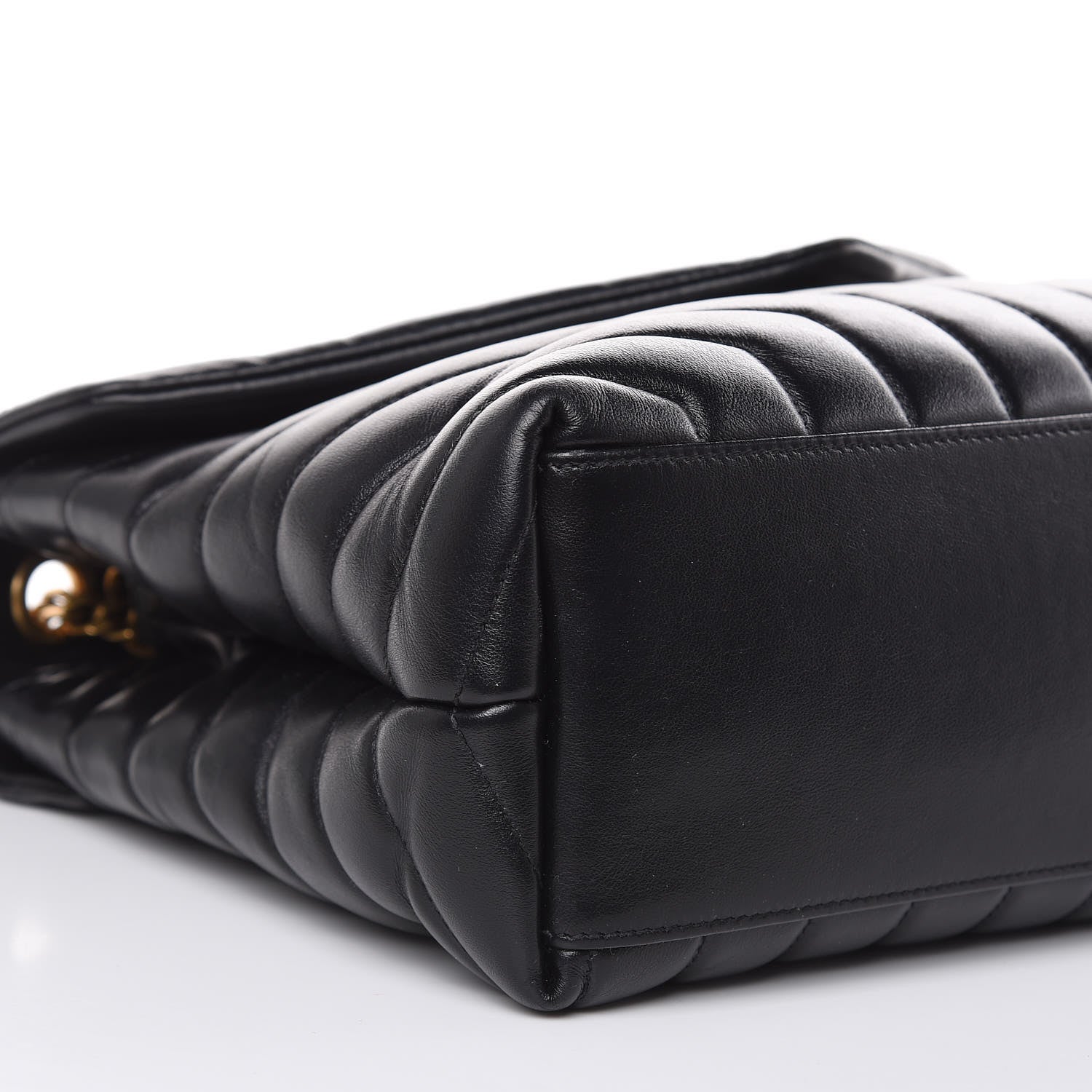 Saint Laurent Calfskin Y Quilted Monogram Medium Loulou Chain Satchel Black 9 of 11