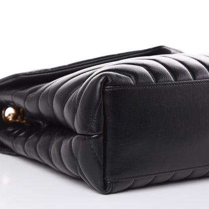 Saint Laurent Calfskin Y Quilted Monogram Medium Loulou Chain Satchel Black 9 of 11