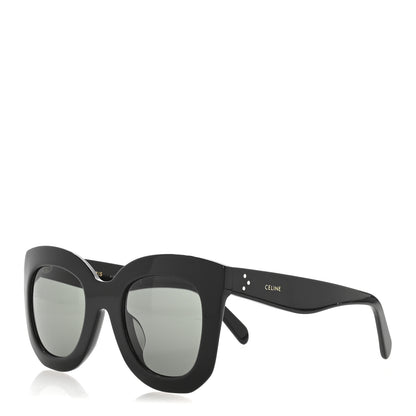 Celine Oversized Round Sunglasses CL4005FN Black 1 of 8