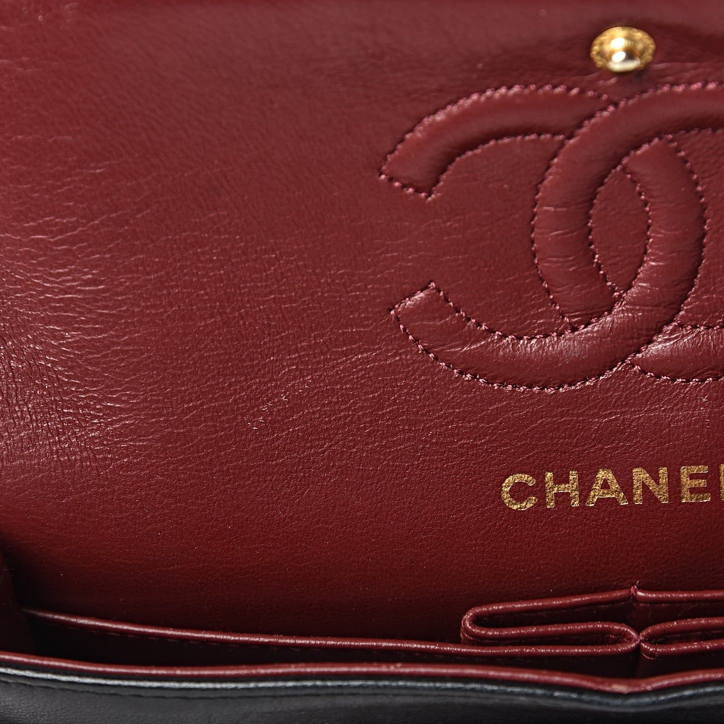 Lambskin Quilted Small Double Flap Black
