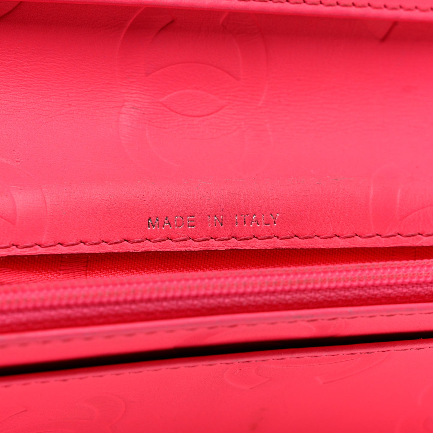 Calfskin Quilted Cambon Yen Wallet Black