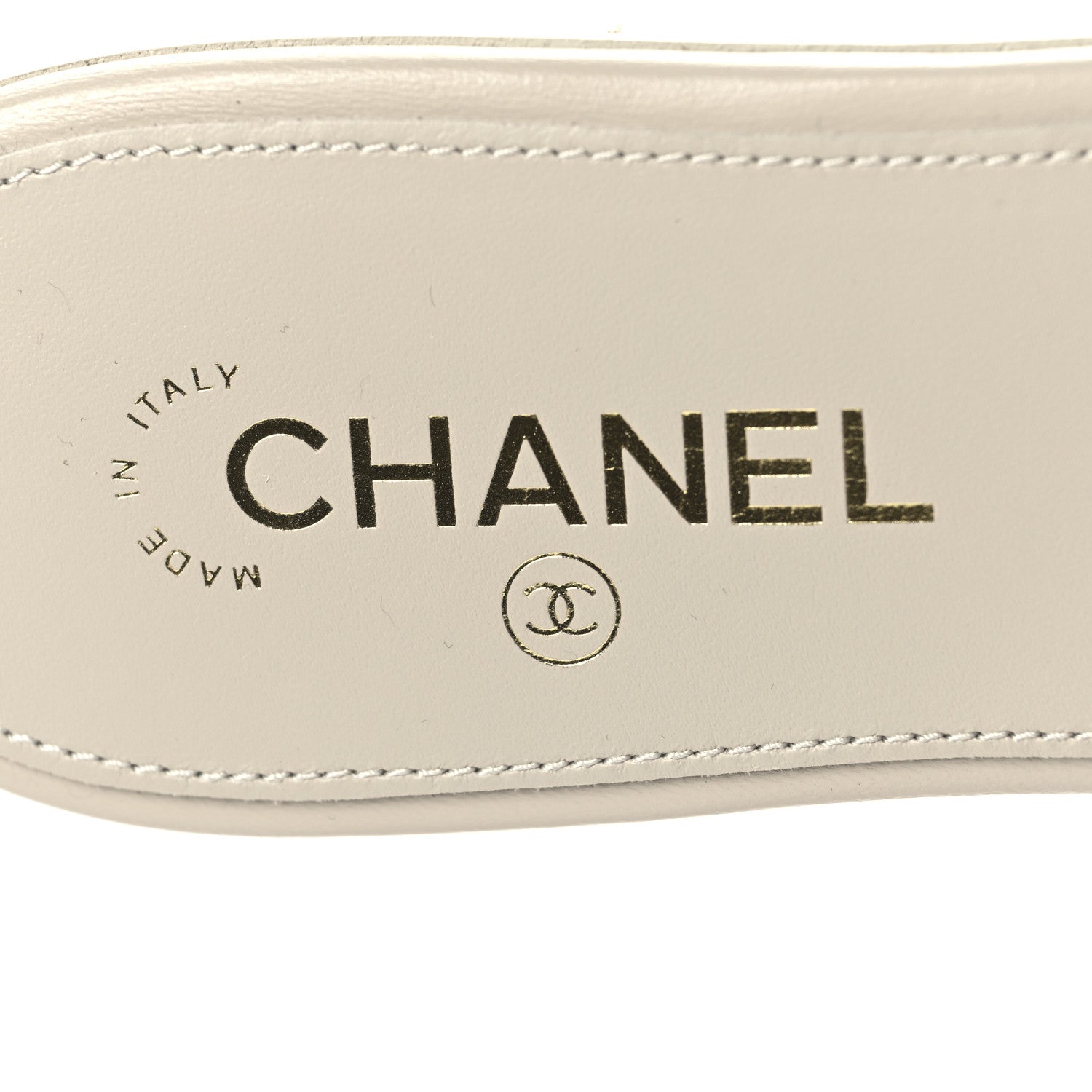 Chanel Lambskin Quilted Turnlock Flat Mules 39 Light Grey 9 of 11