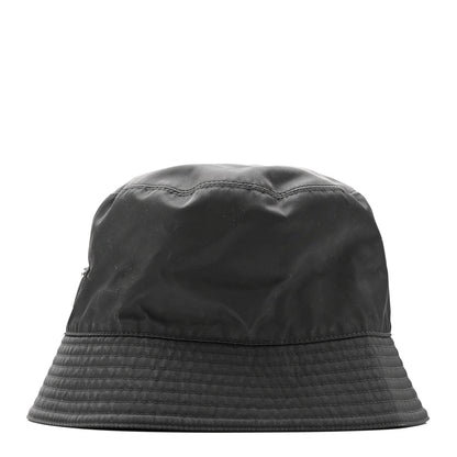 Prada Re-Nylon Metal Triangle Logo Mens Bucket Hat L Black 4 of 9