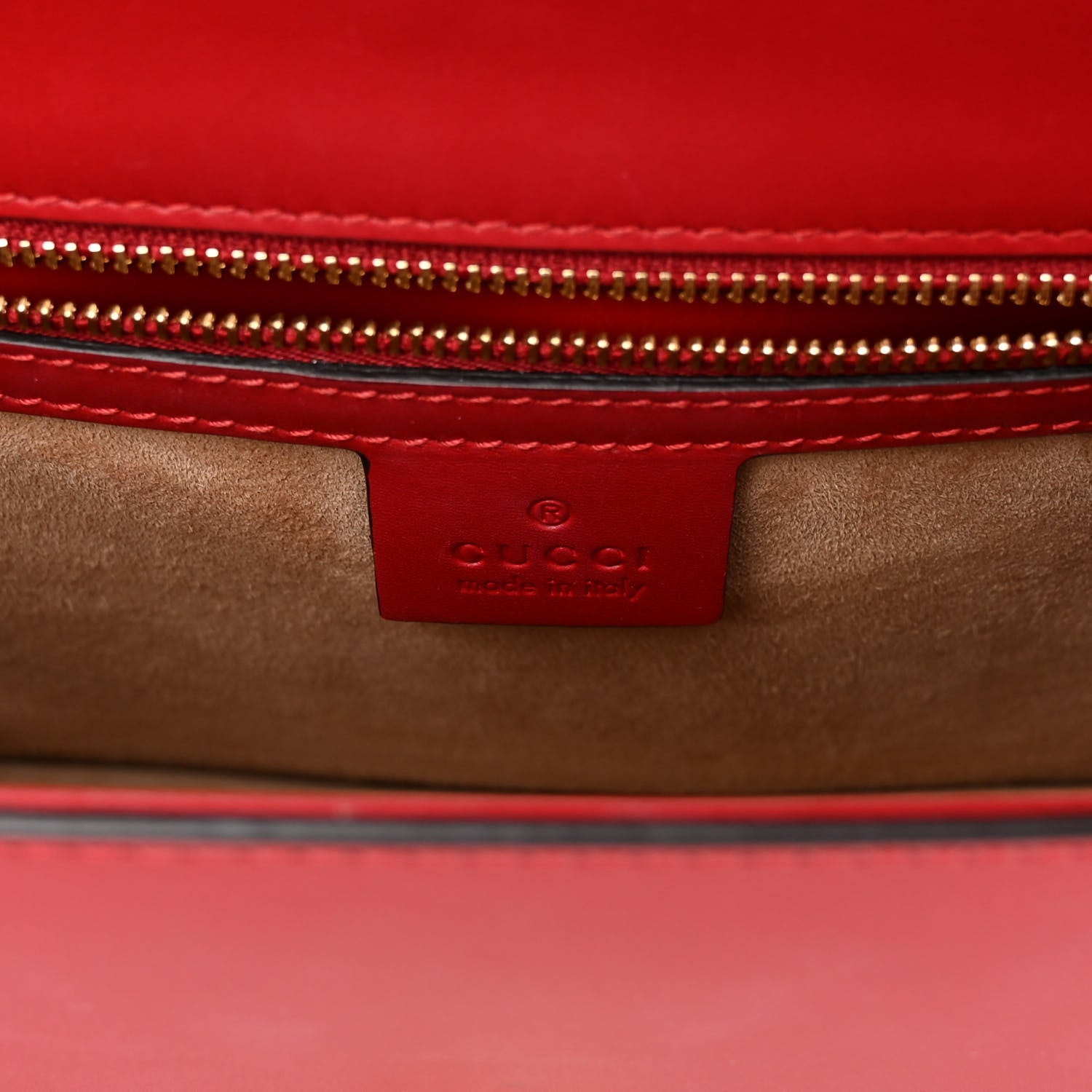 Gucci Calfskin Small Sylvie Shoulder Bag Hibiscus Red 6 of 10
