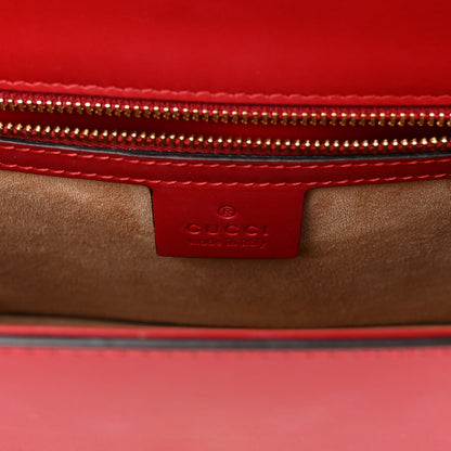 Gucci Calfskin Small Sylvie Shoulder Bag Hibiscus Red 6 of 10